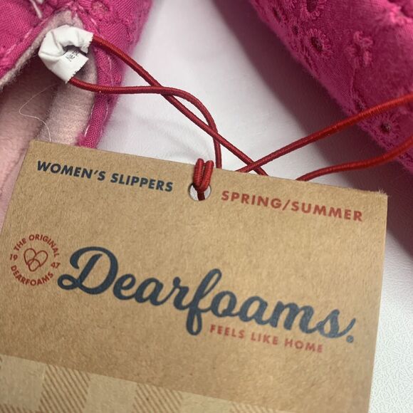 Dearfoams Pink Memory Foam Slippers - Picture 6 of 10